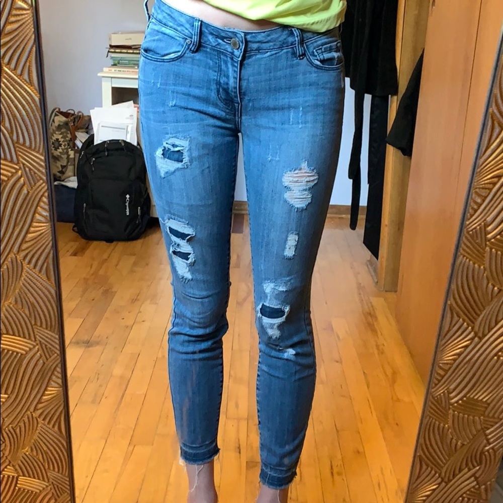 Vintage Rip and Repair Denim Jeans